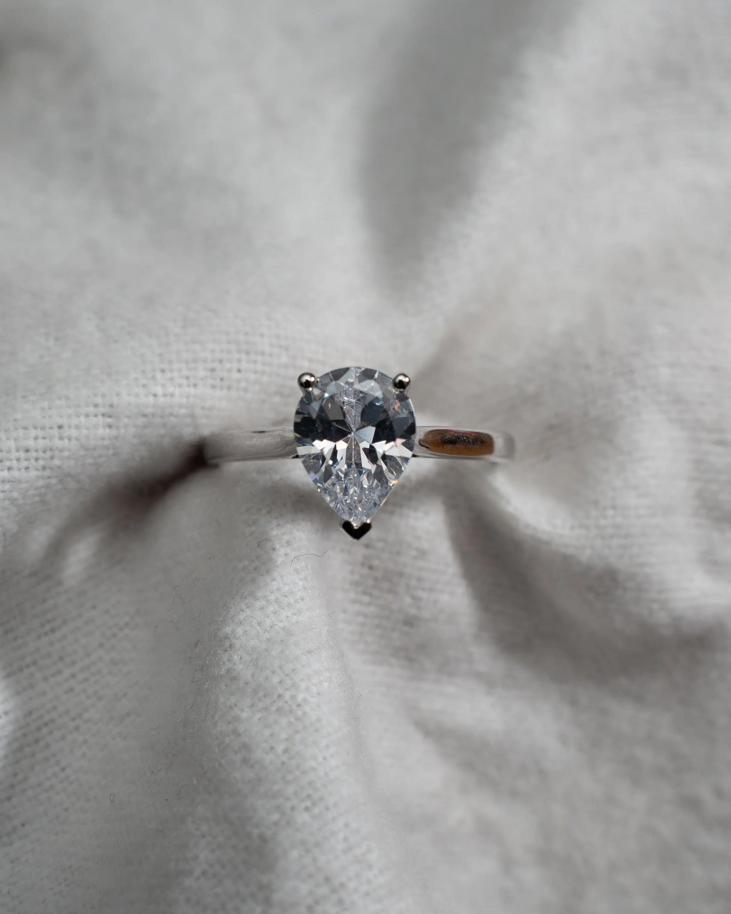 Pear Platinum Lab Grown Diamond Solitaire My Store