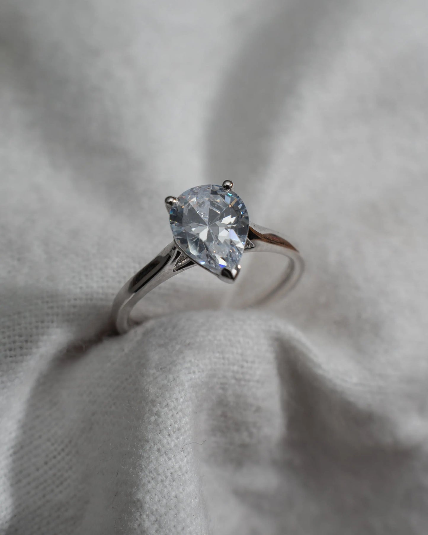 Pear Platinum Lab Grown Diamond Solitaire My Store