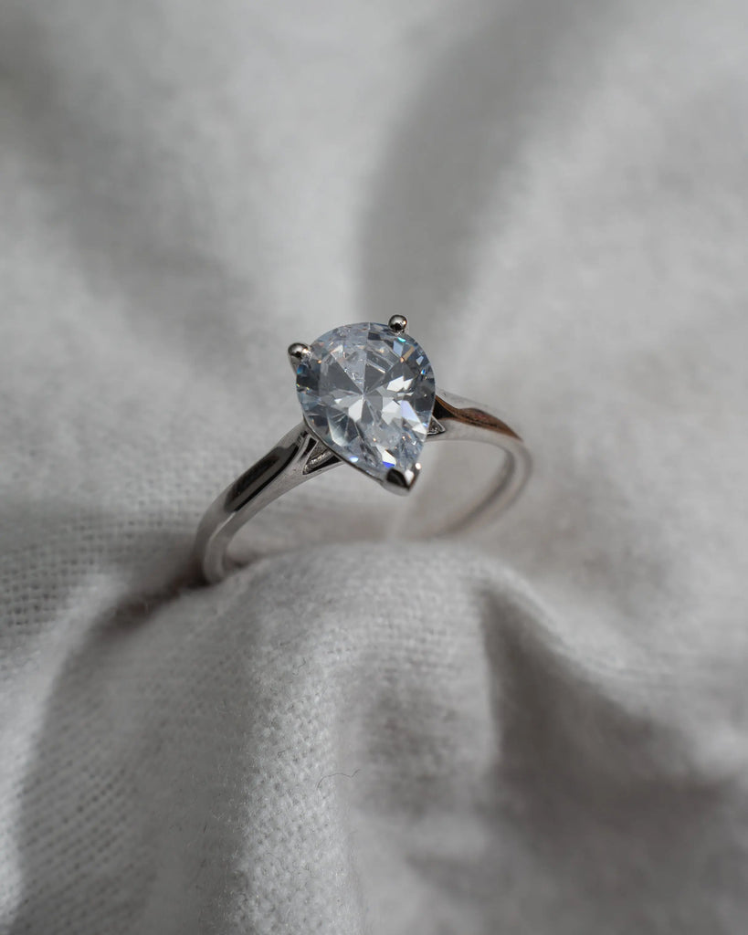 Pear Platinum Lab Grown Diamond Solitaire My Store