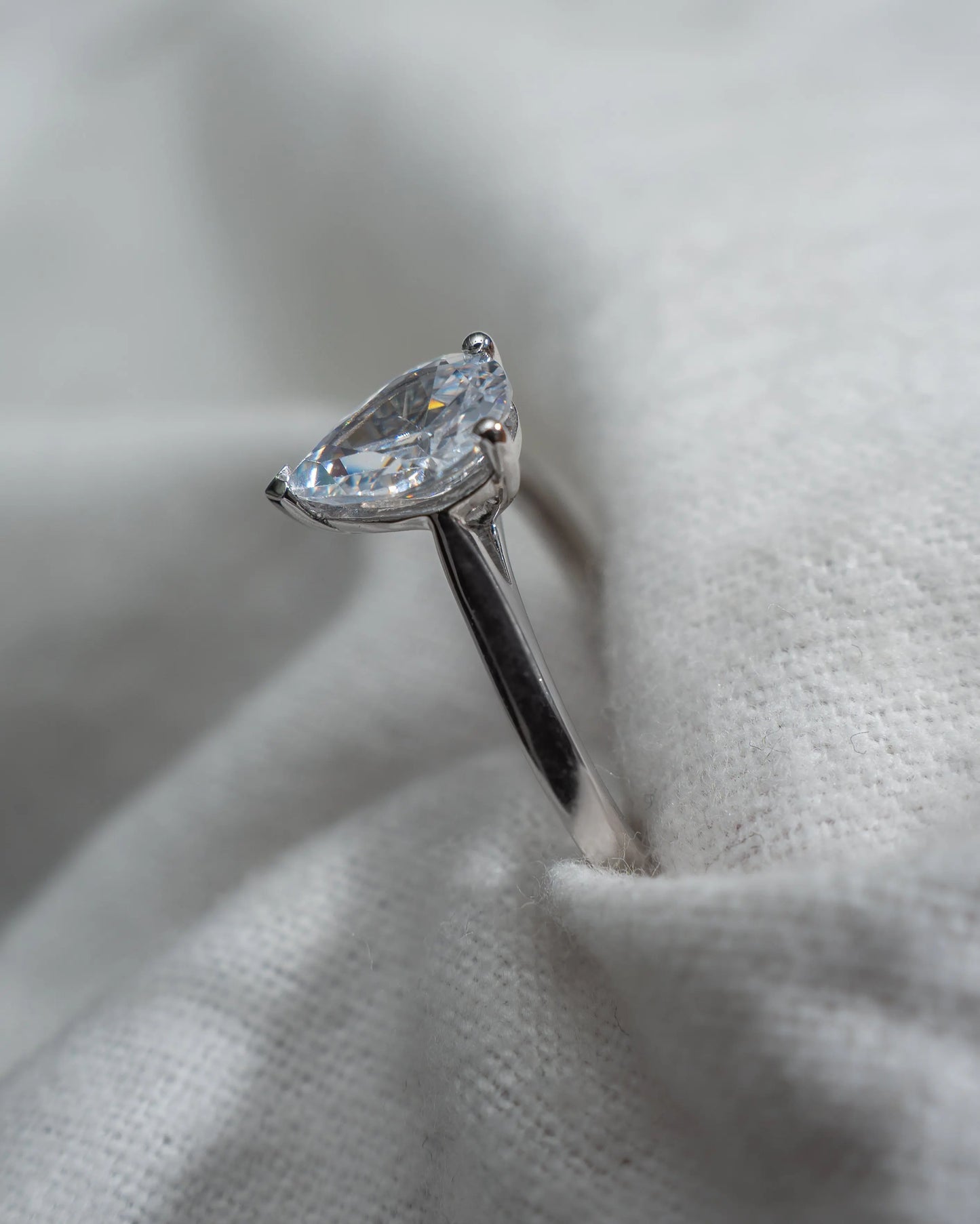 Pear Platinum Lab Grown Diamond Solitaire My Store