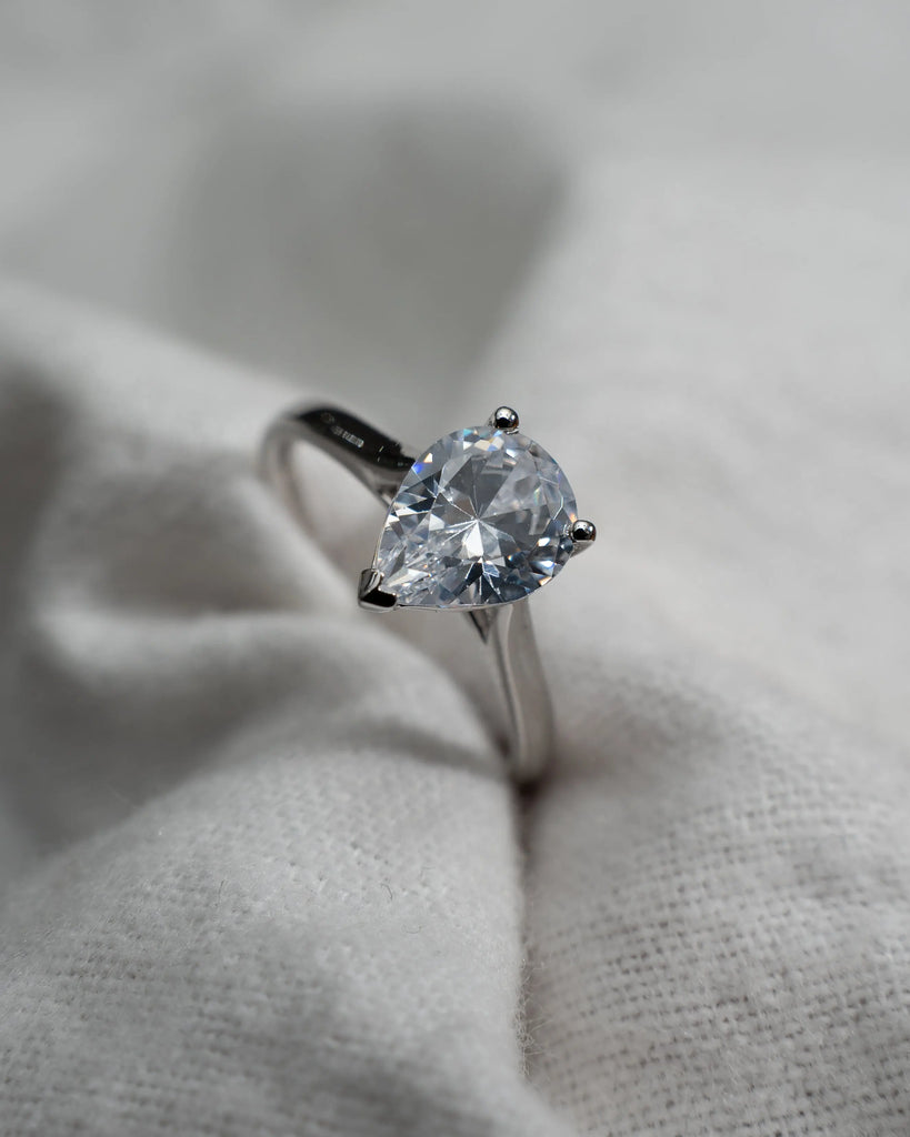 Pear Platinum Lab Grown Diamond Solitaire My Store