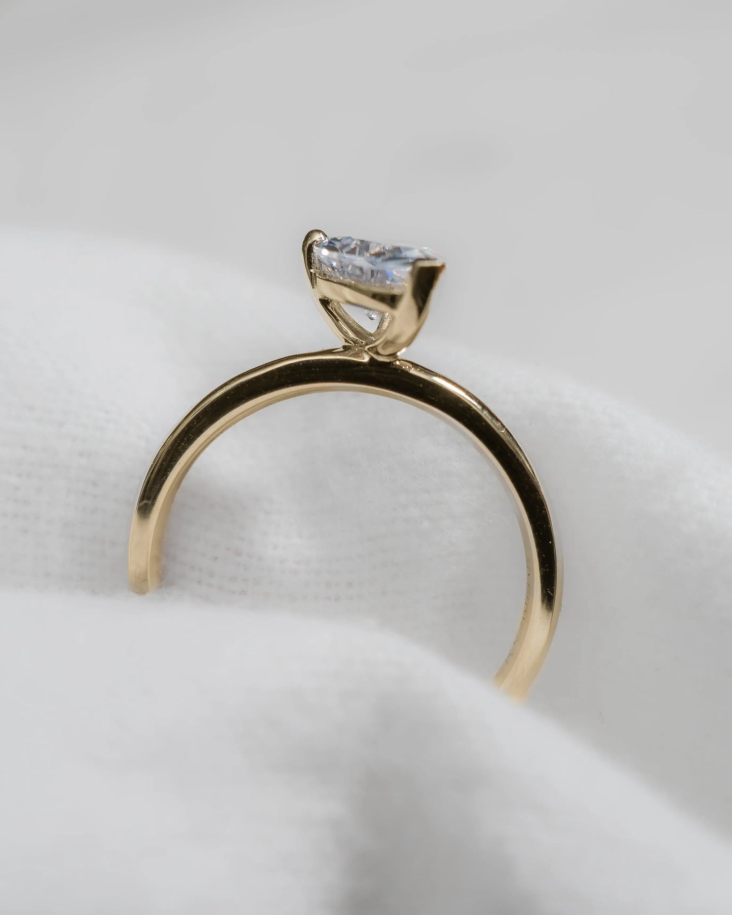 Pear Yellow Gold Lab Grown Diamond Solitaire My Store