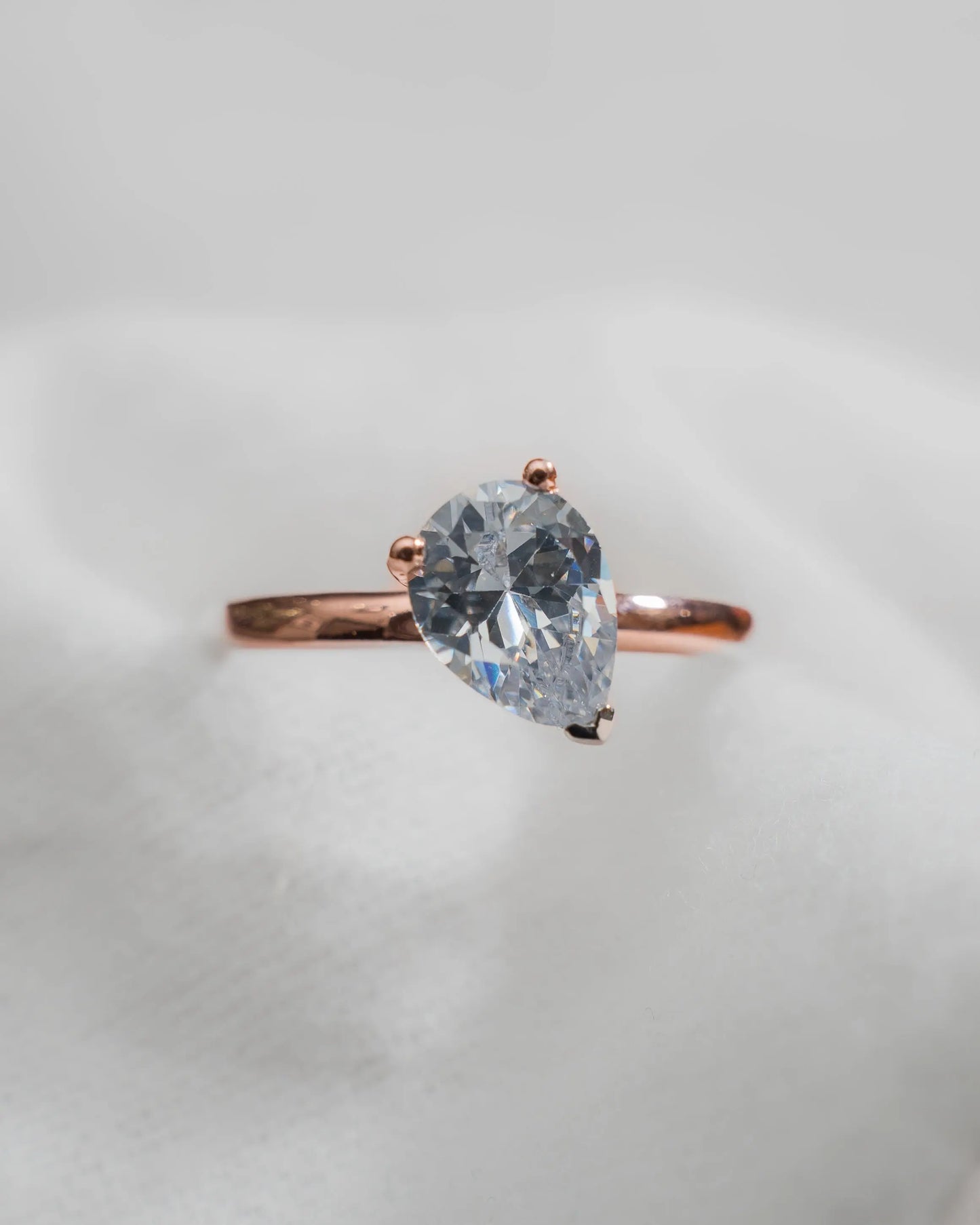 Pear Rose Gold Lab Grown Diamond Solitaire My Store