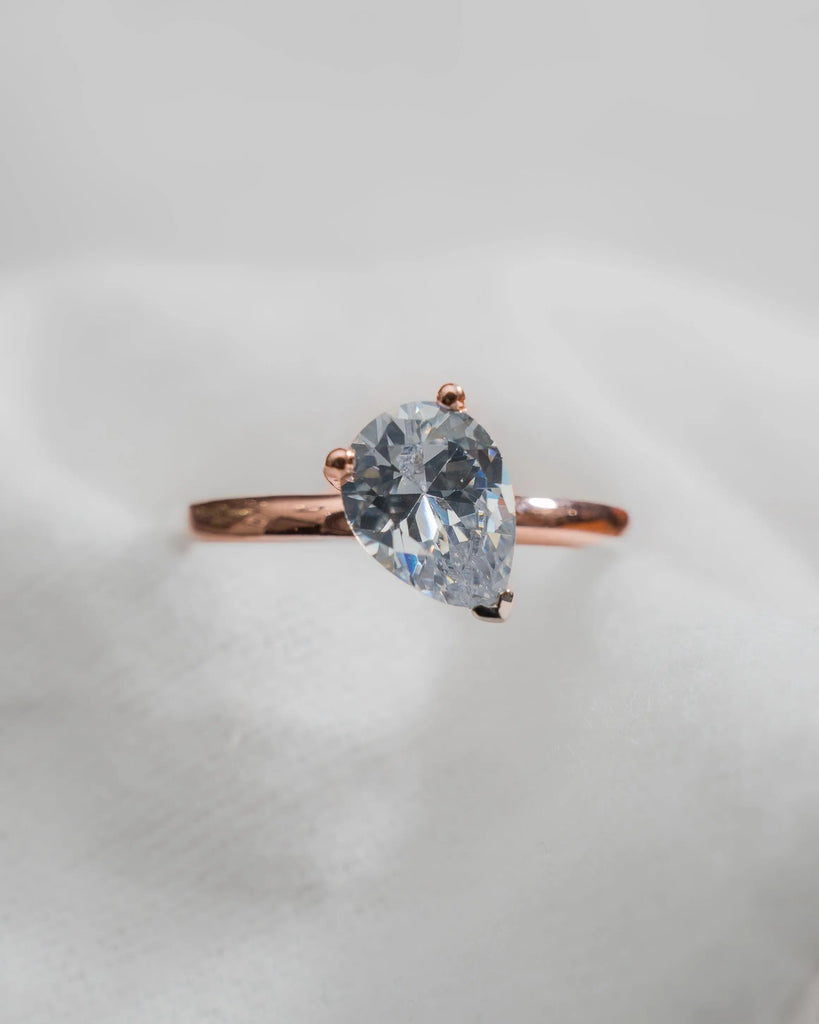 Pear Rose Gold Lab Grown Diamond Solitaire My Store