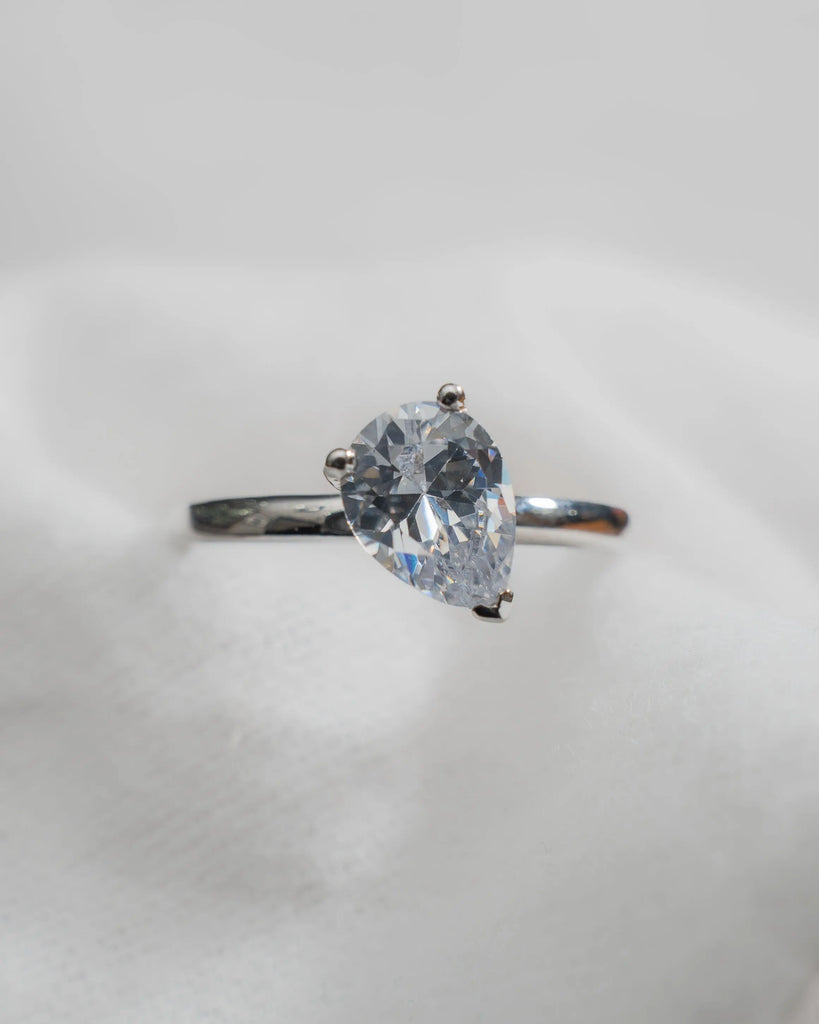 Pear Platinum Lab Grown Diamond Solitaire My Store