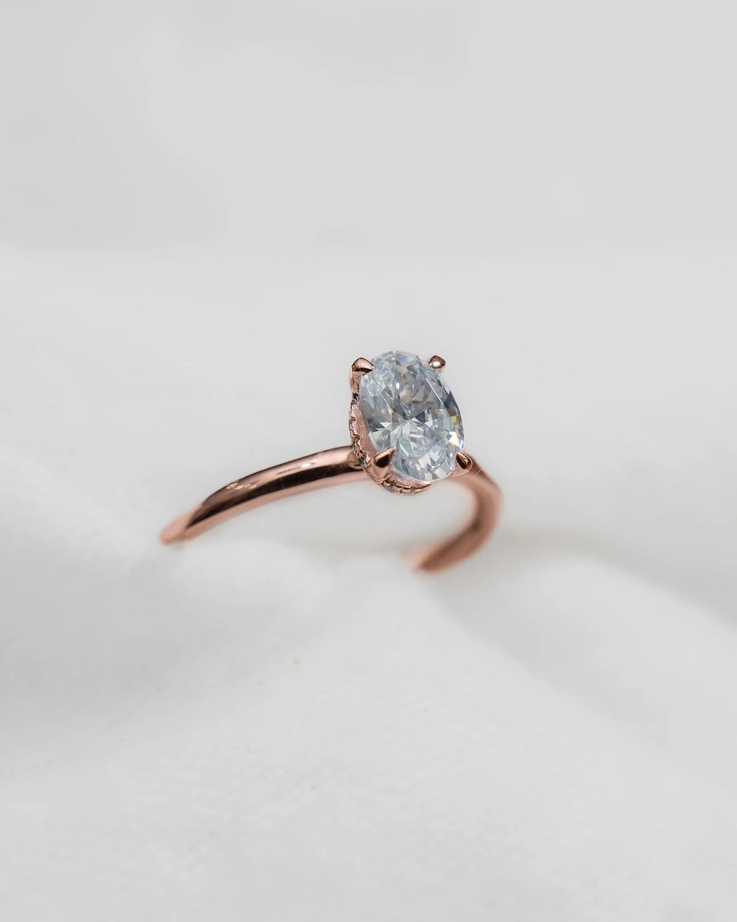 Oval Rose Gold Lab Grown Diamond (Hidden Halo) My Store
