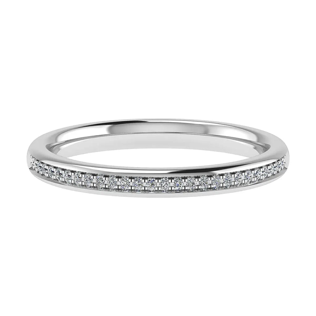 2mm Premium Grain Set 50% - Lab-grown Diamond | 18K White Gold Lester & Brown