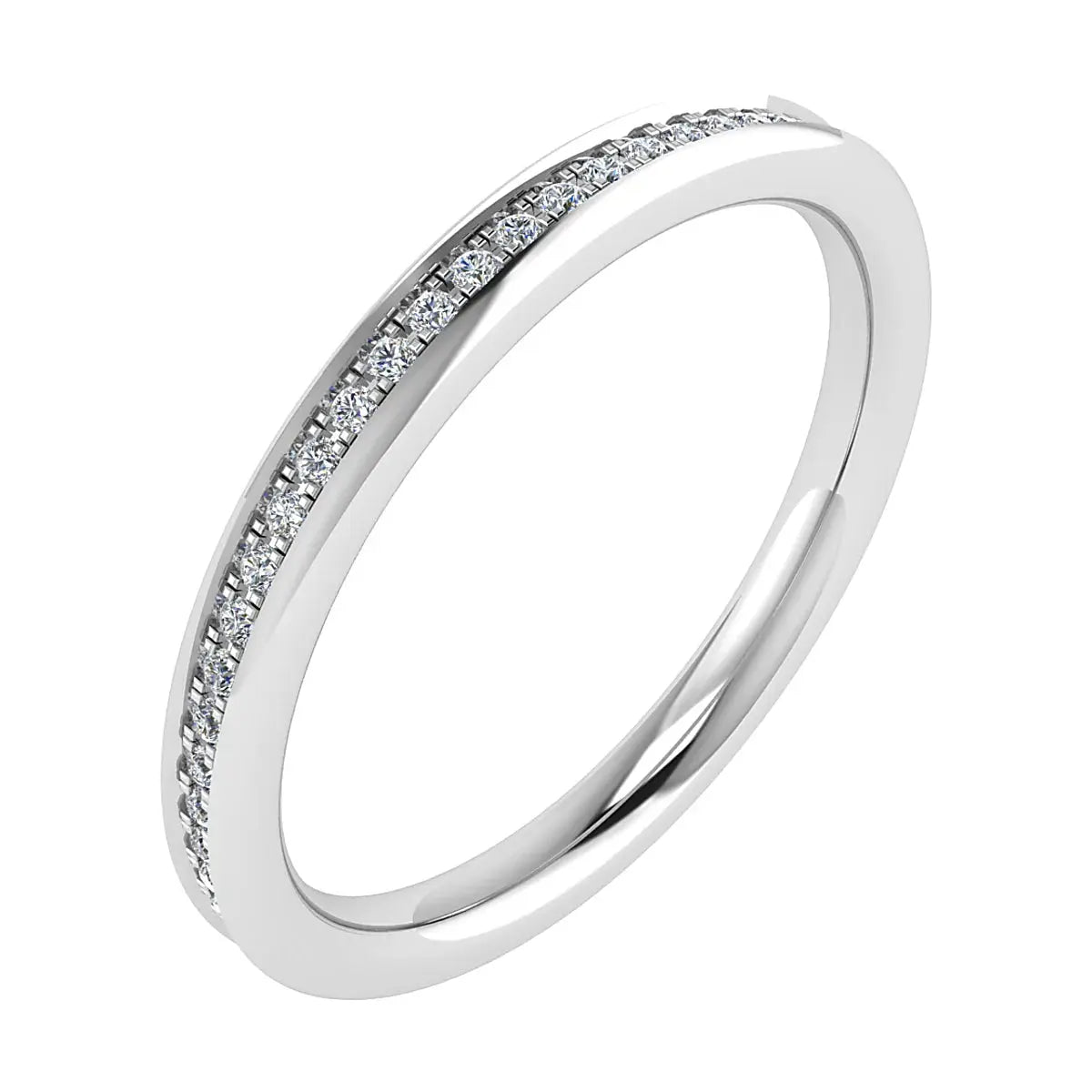 2mm Premium Grain Set 100% - Lab-grown Diamond | 18K White Gold Lester & Brown