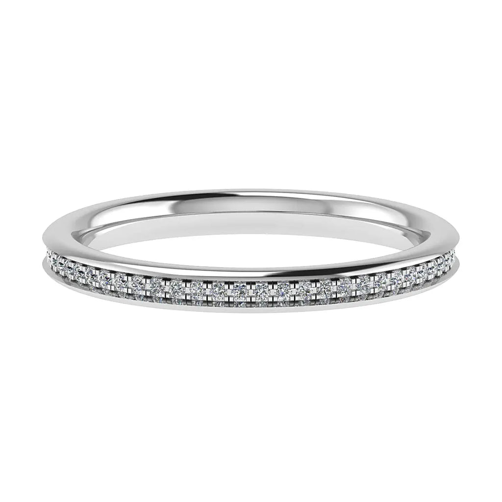2mm Premium Grain Set 100% - Lab-grown Diamond | 18K White Gold Lester & Brown