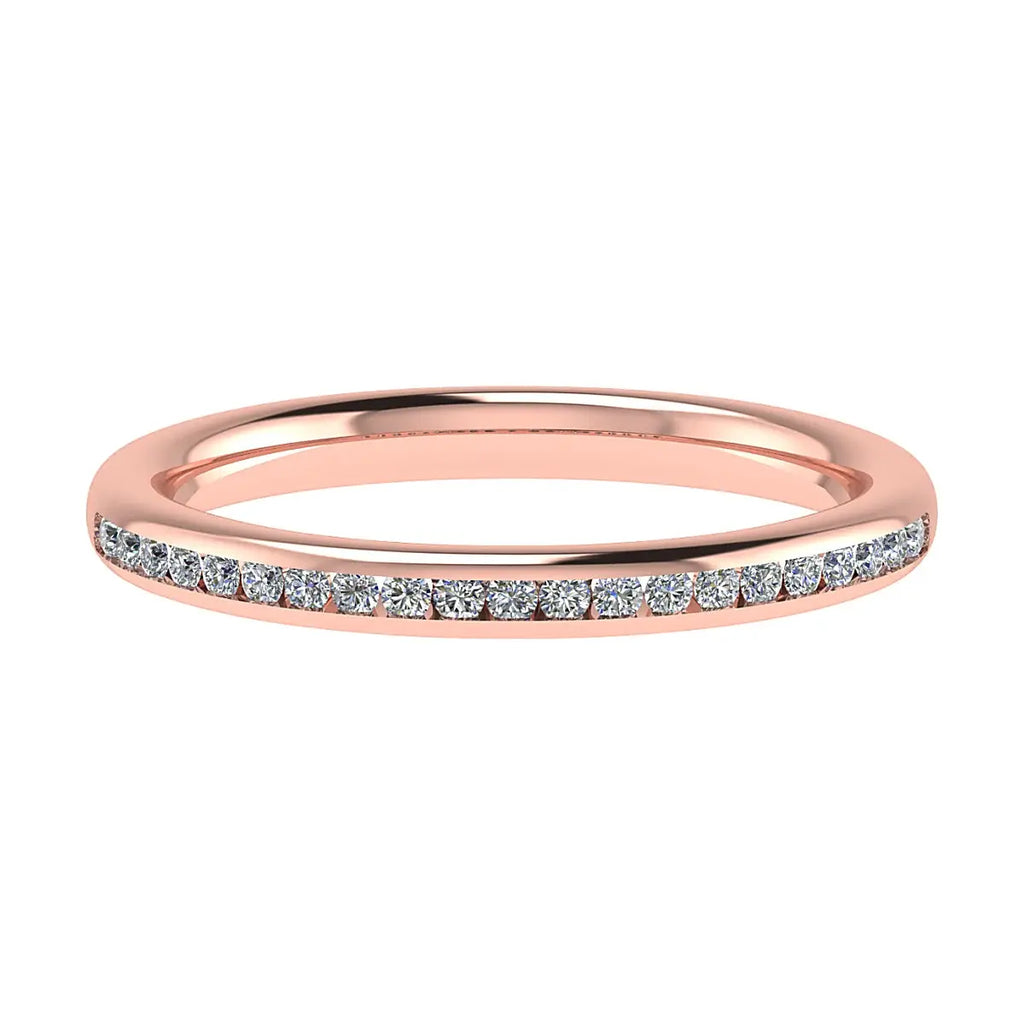 2mm Premium Round Channel Set 50% - Lab-grown Diamond | 18K Rose Gold Lester & Brown