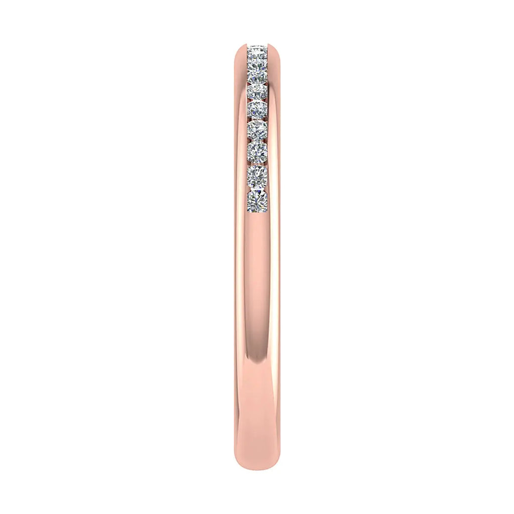 2mm Premium Round Channel Set 50% - Lab-grown Diamond | 18K Rose Gold Lester & Brown