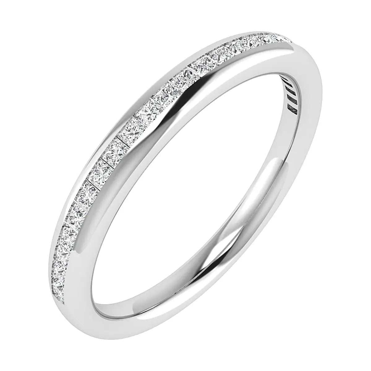 2.30mm Princess Channel Set 50% - Lab-grown Diamond | Platinum Lester & Brown