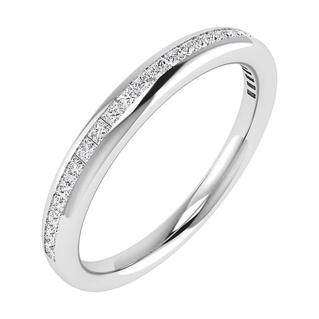 2.30mm Princess Channel Set 50% - Lab-grown Diamond | Platinum Lester & Brown