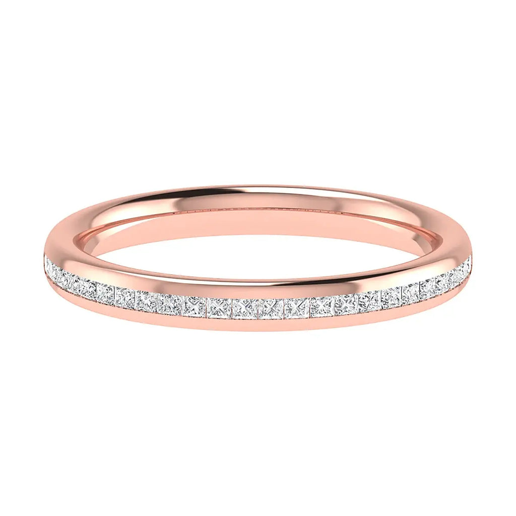 2.30mm Princess Channel Set 50% - Lab-grown Diamond | 18k Rose Gold Lester & Brown