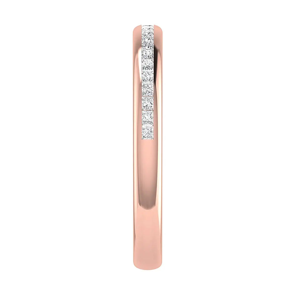 2.30mm Princess Channel Set 50% - Lab-grown Diamond | 18k Rose Gold Lester & Brown