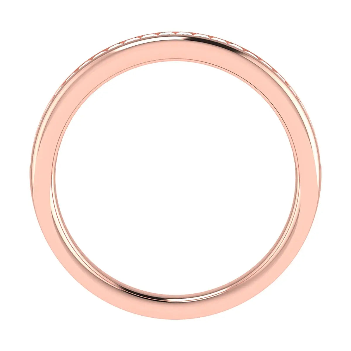 2.30mm Princess Channel Set 50% - Lab-grown Diamond | 18k Rose Gold Lester & Brown