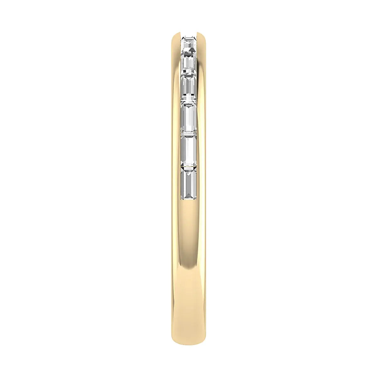 2.50mm Landscape Baguette Channel Set 50% - Lab-grown Diamond | 18K Yellow Gold Lester & Brown