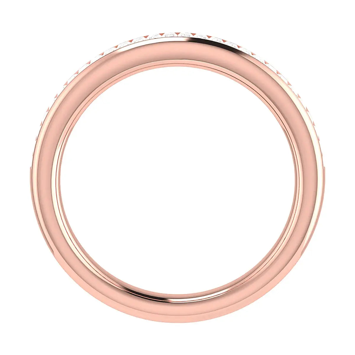 2.50mm Portait Baguette Channel Set 50% - Lab-grown Diamond | 18K Rose Gold Lester & Brown