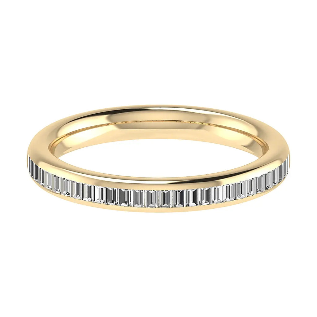 2.50mm Portait Baguette Channel Set 50% - Lab-grown Diamond | 18K Yellow Gold Lester & Brown