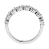 Marquise And Round Platinum Lab Grown Multi Stone Diamond Ring My Store
