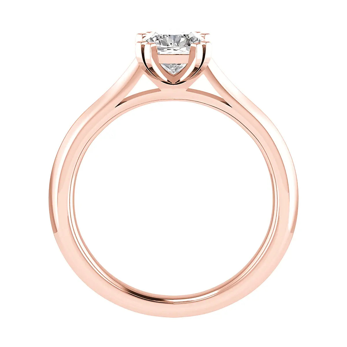 Cushion 18K Rose Gold Lab Grown Solitaire My Store