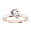 luxury pear rose gold solitaire lab grown diamond engagement ring