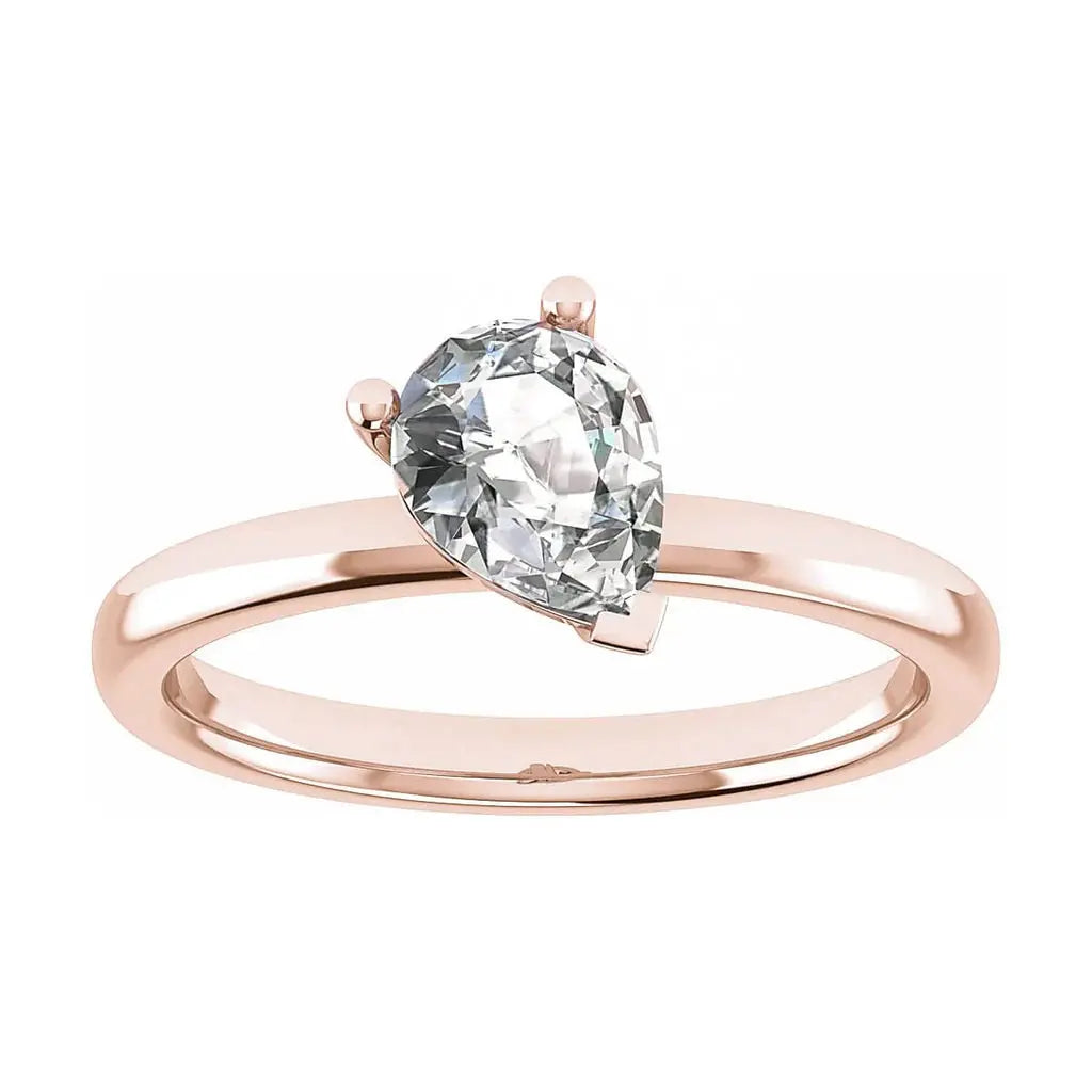 Pear White Gold Lab Grown Diamond Solitaire My Store