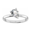 luxury pear white gold solitaire lab grown diamond engagement ring