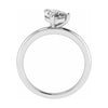 side view luxury pear white gold solitaire lab grown diamond engagement ring