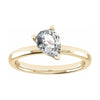 luxury pear yellow gold solitaire lab grown diamond engagement ring