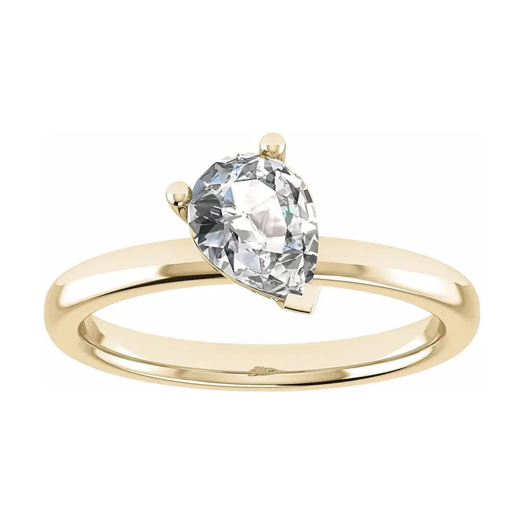 Pear White Gold Lab Grown Diamond Solitaire My Store