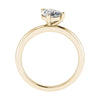 side view luxury pear yellow gold solitaire lab grown diamond engagement ring