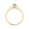 side image of luxury pear yellow gold solitaire lab grown diamond engagement ring