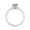 side view luxury platinum solitaire round lab grown diamond engagement ring