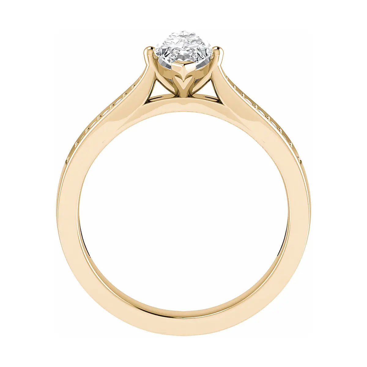 Marquise 18k Yellow Gold Lab Grown Diamond Set Shoulders My Store