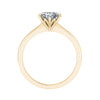 side image of luxury round yellow gold solitaire lab grown diamond engagement ring