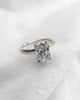 Elongated Cushion Lab Grown Diamond (Hidden Halo) | 18K White Gold