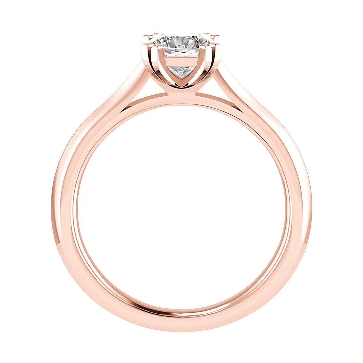 Cushion 18K Rose Gold Lab Grown Solitaire - Lester & Brown