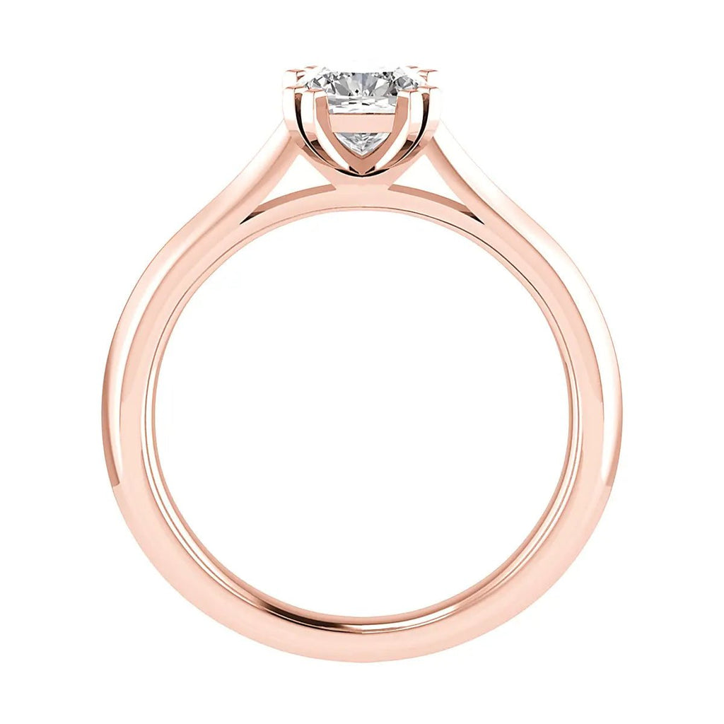 Cushion 18K Rose Gold Lab Grown Solitaire - Lester & Brown