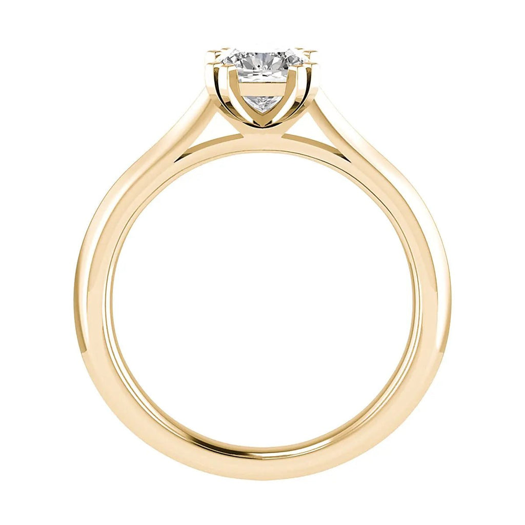 Cushion 18K Yellow Gold Lab Grown Solitaire - Lester & Brown