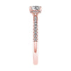 Cushion Rose Gold Lab Grown Diamond Set Shoulders (Hidden Halo) - Lester & Brown