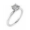 Cushion White Gold Lab Grown Solitaire (Hidden Halo) - Lester & Brown