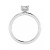 Cushion White Gold Lab Grown Solitaire (Hidden Halo) - Lester & Brown