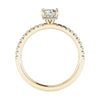 Cushion Yellow Gold Lab Grown Diamond Set Shoulders (Hidden Halo) - Lester & Brown