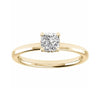 Cushion Yellow Gold Lab Grown Solitaire (Hidden Halo) - Lester & Brown