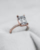Emerald 18K Rose Gold Lab Grown Diamond Set Shoulders (Hidden Halo) - Lester & Brown