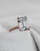 Emerald 18K Rose Gold Lab Grown Diamond Set Shoulders (Hidden Halo) - Lester & Brown