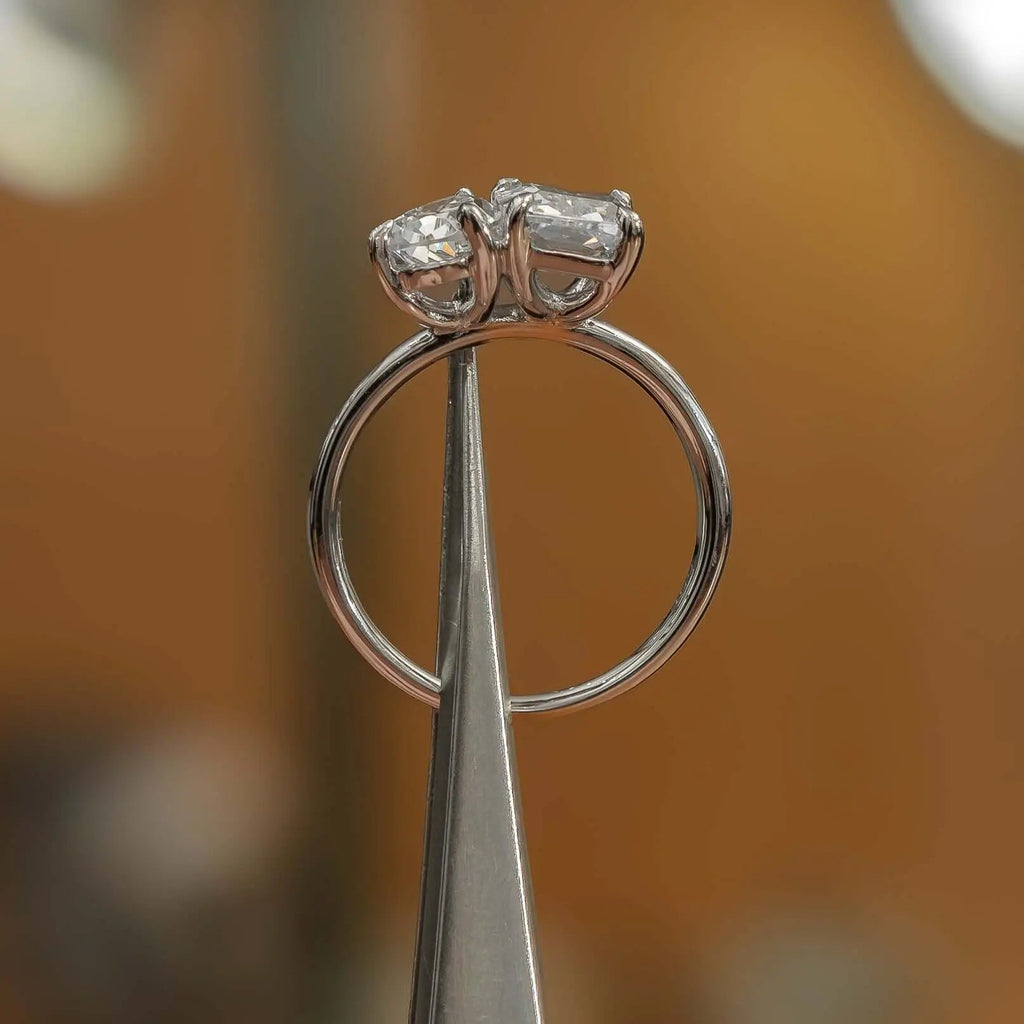 Emerald & Pear Platinum Lab Grown Diamond Pair - Lester & Brown