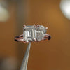 Emerald & Pear Rose Gold Lab Grown Diamond Pair - Lester & Brown