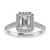 Emerald Platinum Lab Grown Diamond Halo - Lester & Brown